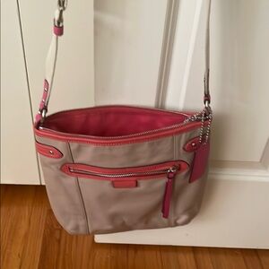Stylish Pink and Tan Women's Bag